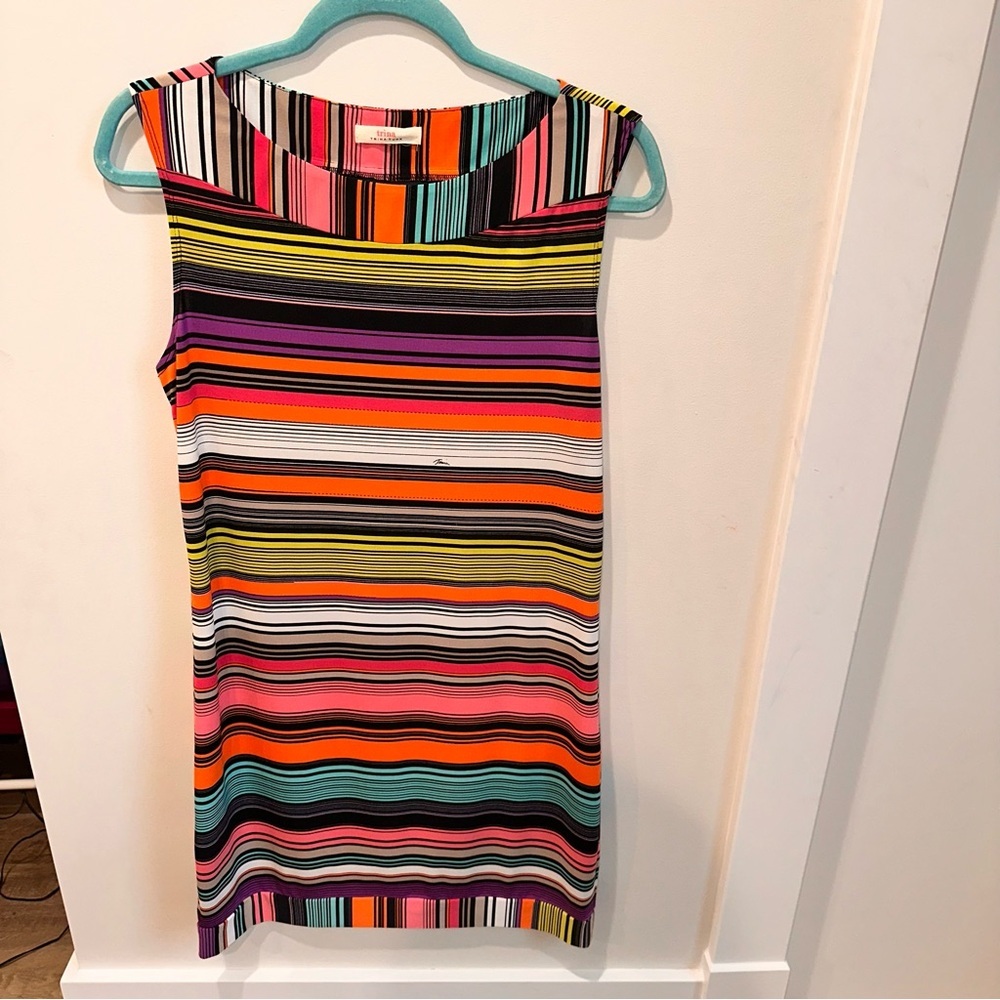 EUC Trina Turk Orange Red Sheath Mini Dress Size small